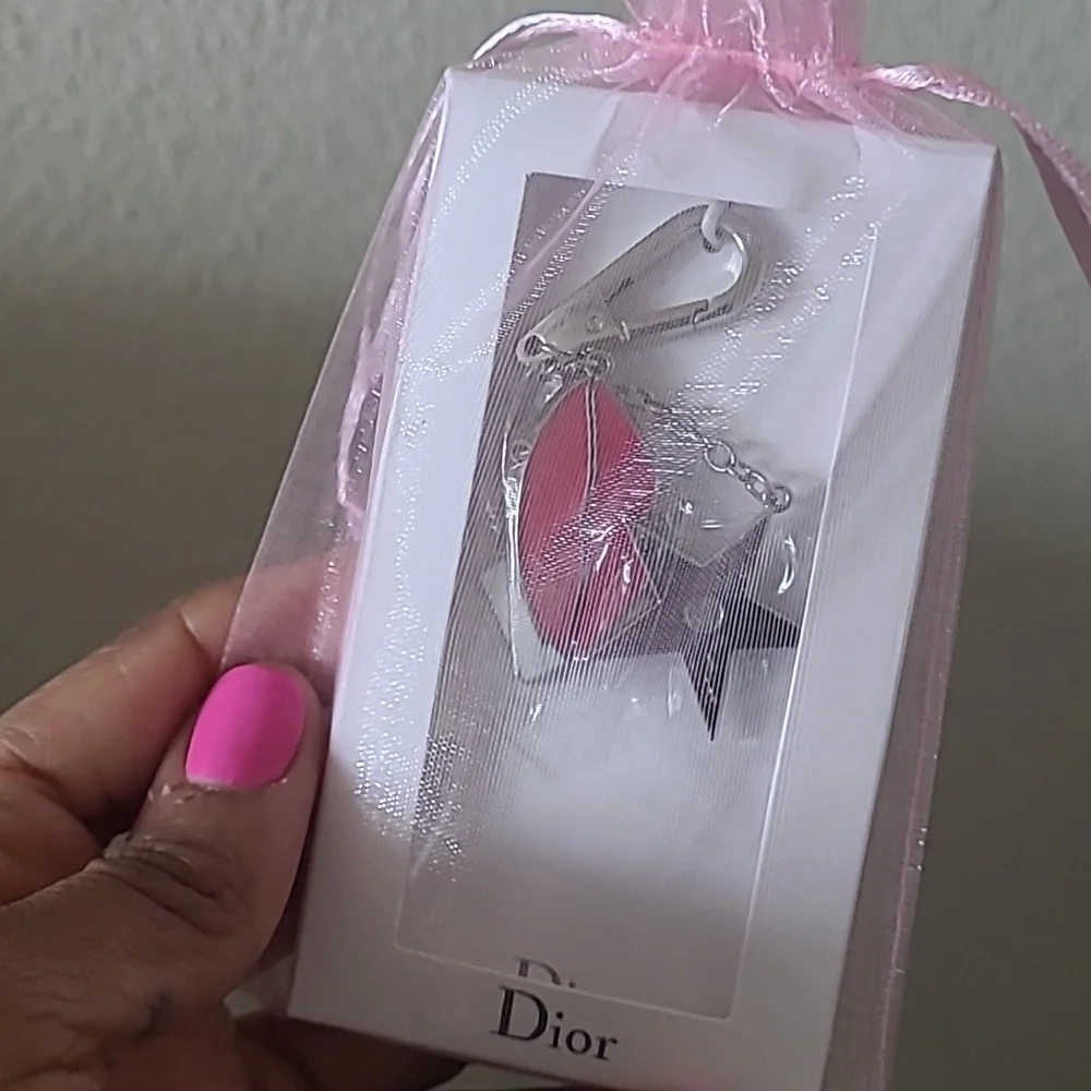 Pink and Silver Keychain